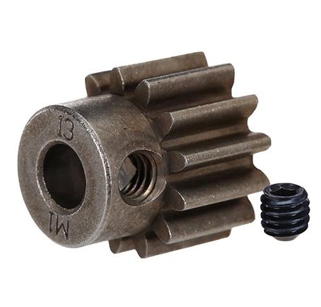 Engranaje, piñón de 13 dientes (paso métrico de 1,0) (se adapta a eje de 5 mm)/juego s, TRX6486X