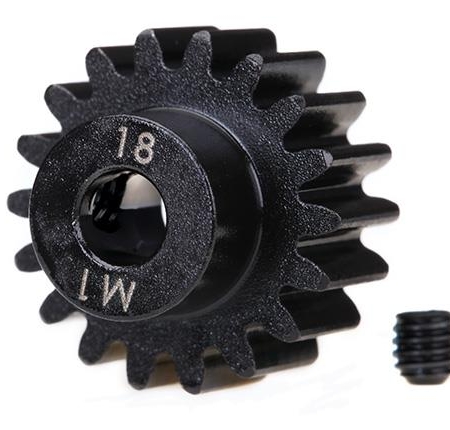 Engranaje, piñón de 18 dientes (maquinado) (paso métrico de 1,0) (se adapta a sh de 5 mm, n.° TRX6491R)