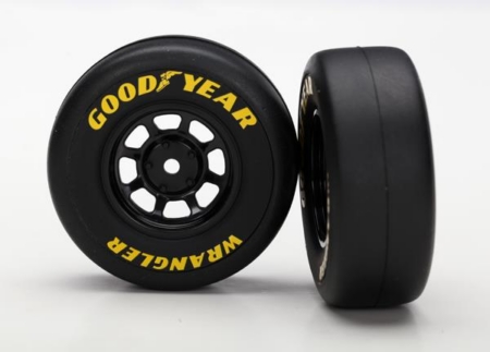 Neumáticos y ruedas ensamblados y pegados (ruedas de 8 radios, negras, Goodyear Wrangler 1.9) (2)