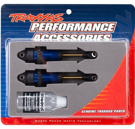 Amortiguadores, GTR largos anodizados en azul, cuerpos recubiertos de PTFE con ejes TiN (completamente ensamblados)