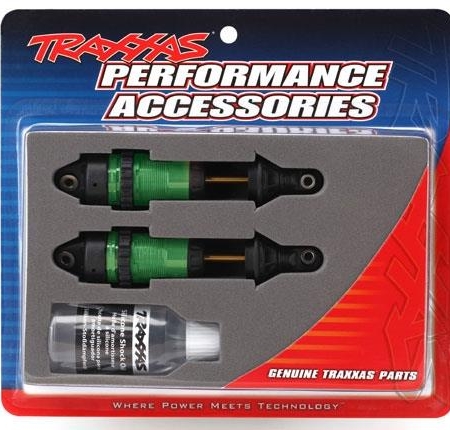 Amortiguadores, GTR largos anodizados en verde, cuerpos recubiertos de PTFE con ejes TiN (completamente ensamblados)