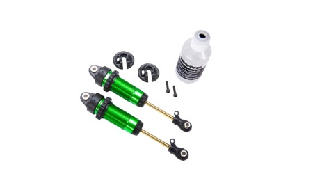 Amortiguadores Traxxas GTR Traseros aluminio anodizado en verde 1/10 (2pcs) TRX7462G