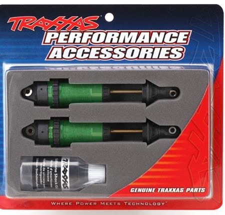 Amortiguadores GTR xx-long anodizados en verde, carrocerías recubiertas de PTFE con ejes TiN (completamente montados)