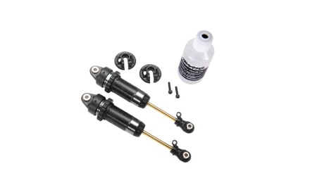 Amortiguadores Traxxas Gtr Traseros aluminio Hard negros 1/10 (2pcs) TRX7462X