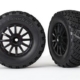 Neumáticos y ruedas, ensamblados, pegados (ruedas negras, patrón de grava, TRX7473T