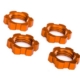 Tuercas de rueda estriadas de 17 mm, dentadas (anodizadas en naranja) (4)