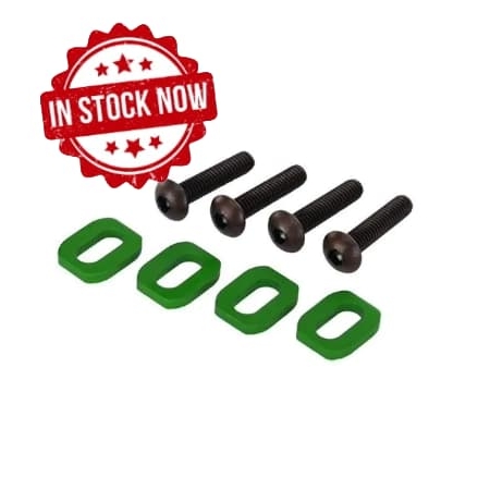 Arandelas de soporte del motor Traxxas aluminio (anodizado verde) (4pcs) TRX7759G