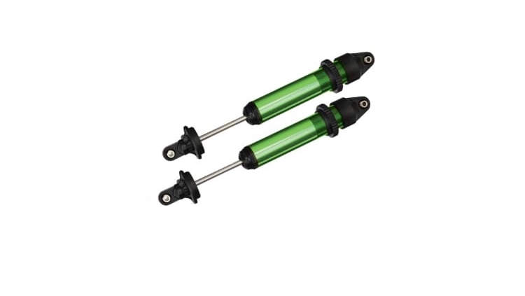 Amortiguadores Traxxas GTX, aluminio, anodizado verde TRX7761G