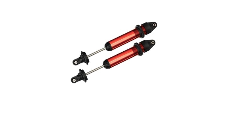 Amortiguadores Traxxas GTX, aluminio, anodizado rojo TRX7761R