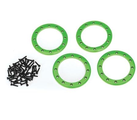 Anillos Beadlock, verdes (2,2) (aluminio) (4)/ 2x10 CS (48)