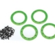 Anillos Beadlock, verdes (2,2) (aluminio) (4)/ 2x10 CS (48)