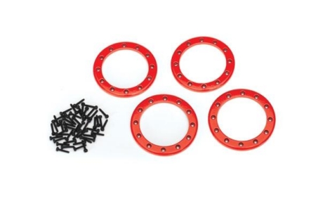 Anillos Beadlock, rojos (2,2) (aluminio) (4)/ 2x10 CS (48)