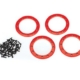 Anillos Beadlock, rojos (2,2) (aluminio) (4)/ 2x10 CS (48)