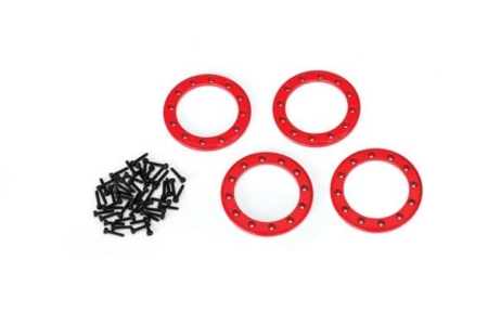 Anillos Beadlock, rojos (1,9') (aluminio) (4)/ 2x10 CS (48)