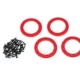Anillos Beadlock, rojos (1,9') (aluminio) (4)/ 2x10 CS (48)