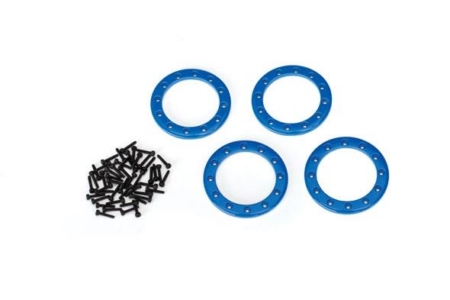 Anillos Beadlock, azules (1,9') (aluminio) (aluminio) (4)/ 2x10 CS (48)