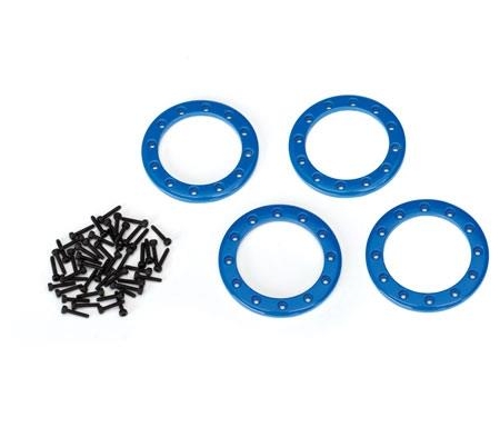 Anillos Beadlock, azules (1,9') (aluminio) (aluminio) (4)/ 2x10 CS (48)