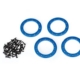 Anillos Beadlock, azules (1,9') (aluminio) (aluminio) (4)/ 2x10 CS (48)