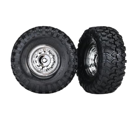 Ruedas Traxxas TRX4 cromadas de 1,9" neumáticos Canyon Trail TRX8177