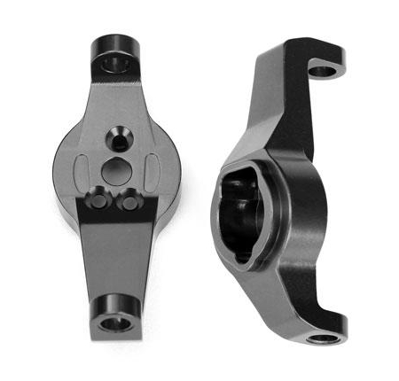 Bloques de ruedas, aluminio 6061-T6 (anodizado gris carbón), izquierdo y derecho