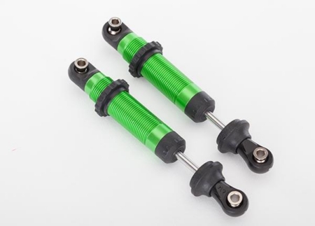 Amortiguadores, GTS, aluminio (anodizado verde) (ensamblados con resorte, #TRX8260G