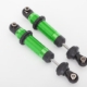 Amortiguadores, GTS, aluminio (anodizado verde) (ensamblados con resorte, #TRX8260G