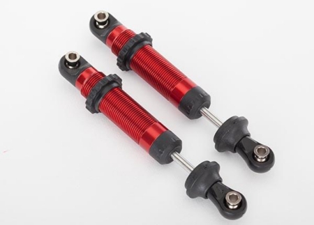 Amortiguadores, GTS, aluminio (anodizado rojo) (ensamblados con resorte, #TRX8260R