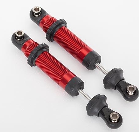 Amortiguadores, GTS, aluminio (anodizado rojo) (ensamblados con resorte, #TRX8260R