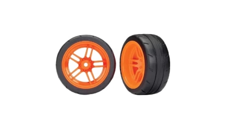 Ruedas Traxxas 4-Tec Traseras (rayos divididos naranja) (2pcs) TRX8374A