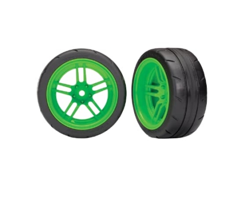Ruedas Traxxas 4-Tec (radio dividido verde) (2pcs) TRX8374G