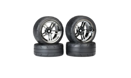 Ruedas Traxxas 4-Tec (cromado negro de radios divididos) (4pcs) TRX8375