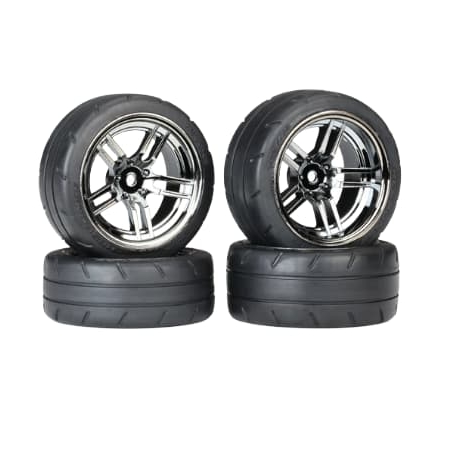 Ruedas Traxxas 4-Tec (cromado negro de radios divididos) (4pcs) TRX8375