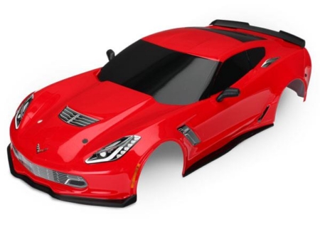 Carrocería, Chevrolet Corvette Z06, color rojo (pintado, calcomanías aplicadas)