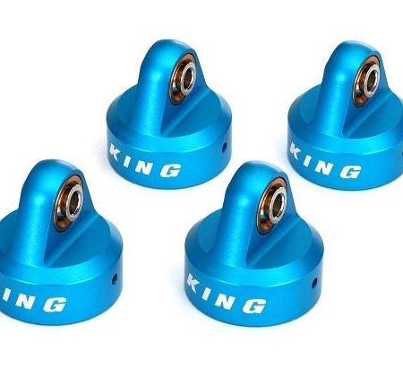 Tapas de amortiguador, aluminio (anodizado azul), King Shocks (4)
