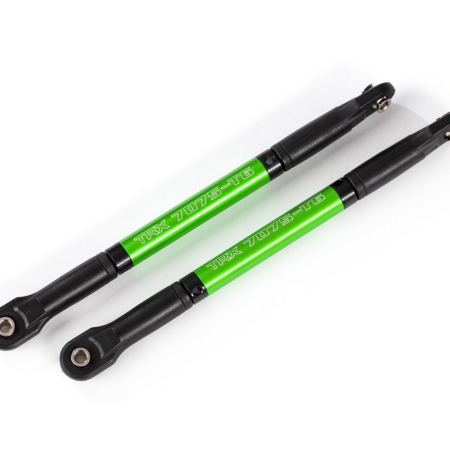 Varillas de empuje de aluminio (anodizado verde) de alta resistencia (2) (ensambladas con extremos de varilla e insertos roscados)