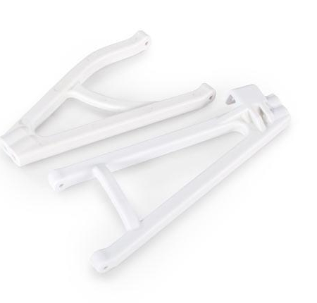 Brazos de suspensión, blancos, traseros (derechos), de alta resistencia, distancia entre ejes ajustable (superior (1