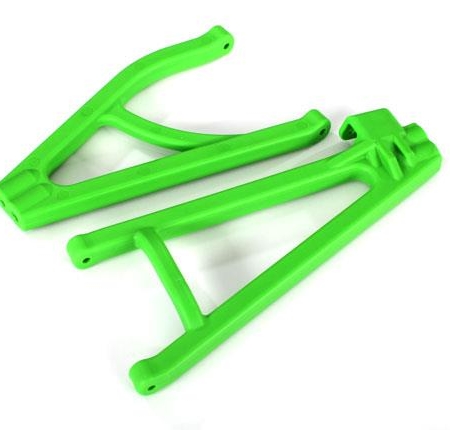 Brazos de suspensión, verdes, traseros (derechos), de alta resistencia, distancia entre ejes ajustable (superior (1