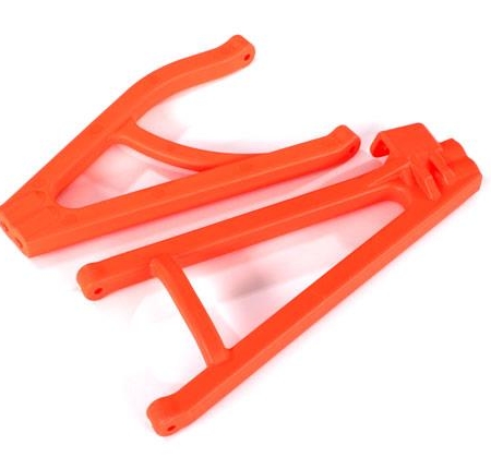 Brazos de suspensión, naranja, traseros (derechos), de alta resistencia, distancia entre ejes ajustable (superior (