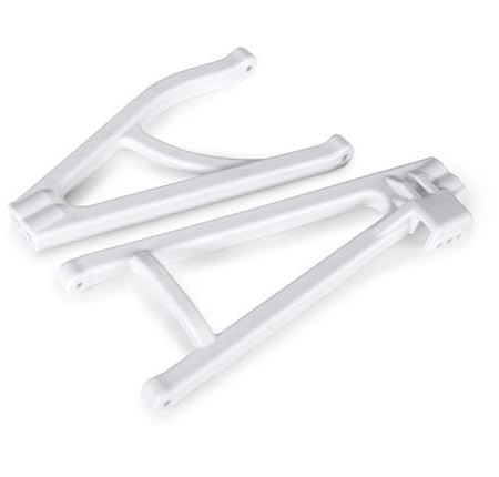 Brazos de suspensión, blancos, traseros (izquierdo), de alta resistencia, distancia entre ejes ajustable (superior (1)