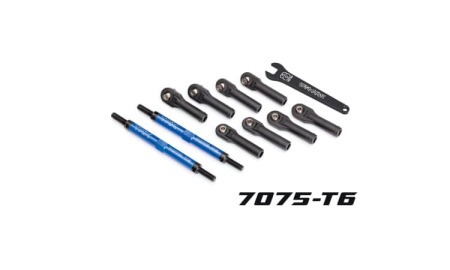 Eslabones de puntera Traxxas E-Revo (anodizados en azul, aluminio 7075-T6) TRX8638X