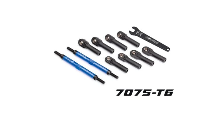 Eslabones de puntera Traxxas E-Revo (anodizados en azul, aluminio 7075-T6) TRX8638X