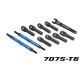 Eslabones de puntera Traxxas E-Revo (anodizados en azul, aluminio 7075-T6) TRX8638X