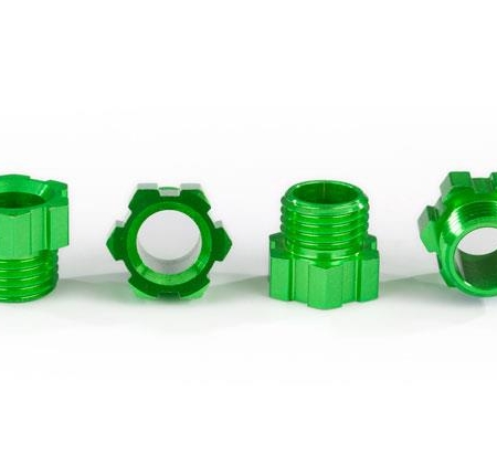 Tuerca de eje de mangueta, aluminio (anodizado verde) (4)