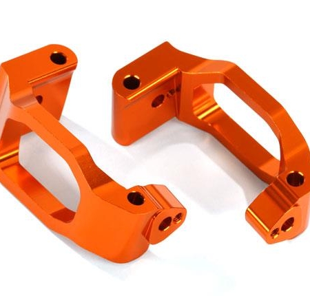 Bloques de ruedas (cubos en C), aluminio 6061-T6 (anodizado naranja), izquierdo y derecho/ 4 x 22 mm