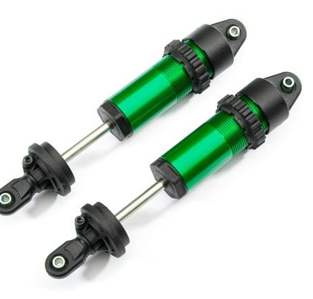 Amortiguadores, GT-Maxx, aluminio (anodizado verde) (completamente ensamblados sin resortes) (2)