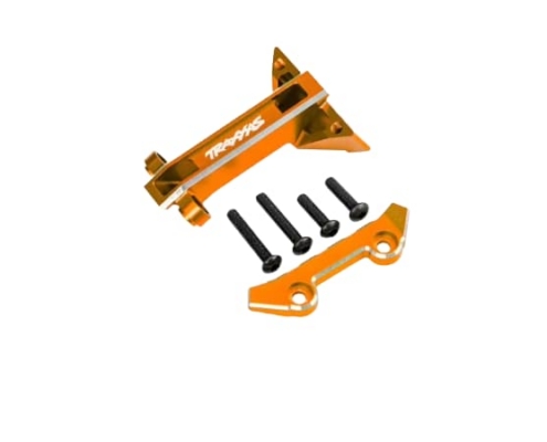 Soporte de torre de amortiguador delantero de aluminio Naranja Traxxas TRX9061-ORNG