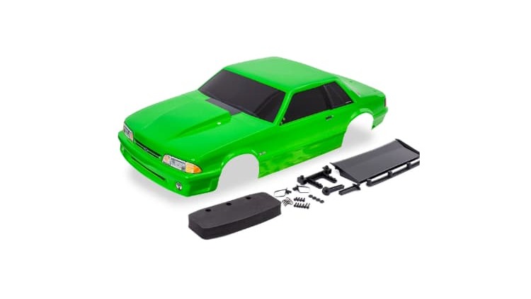Carrocería Traxxas Ford Mustang, Fox Body, Verde (pintada) TRX9421G