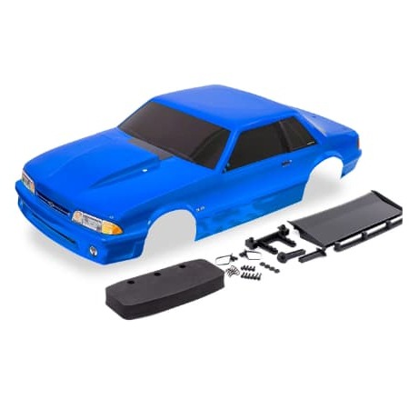 Carrocería Traxxas Ford Mustang, Fox Body, azul (pintada) TRX9421X