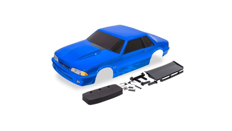Carrocería Traxxas Ford Mustang, Fox Body, azul (pintada) TRX9421X
