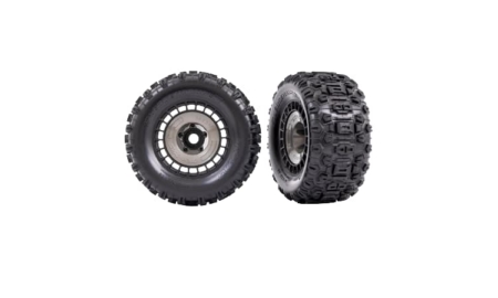 Ruedas Traxxas Sledge 3,8' en cromo satinado (2pcs) TRX9572X